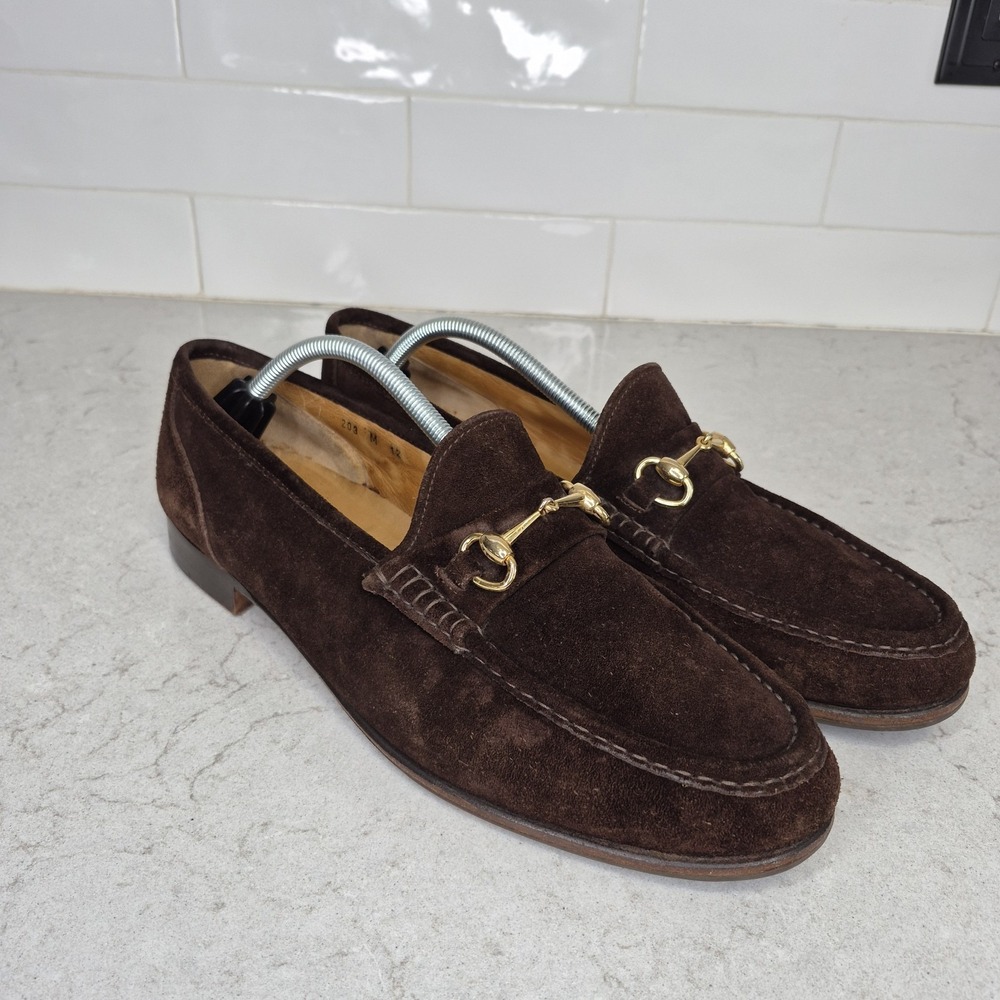 Church's Brown Suede Horsebit Loafers Men's UK 12 / US 13 England Gucci Style